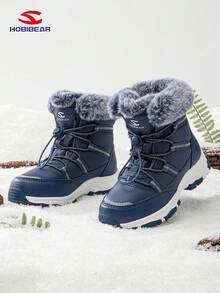 HOBIBEAR 1 Par de Botas de Neve Minimalistas para Adolescentes Meninos e Meninas, Sapatos de Inverno Casuais Confortáveis com Forro Quente
