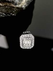 ESBERRY 1 PC Zirconia Stud Earrings For Man S925 Sterling Silver Fine Jewelry Daily Wear Gifts