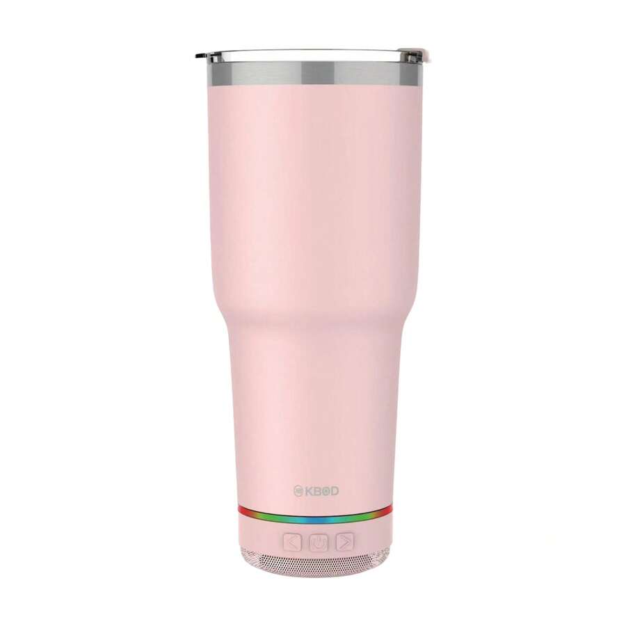 Vaso Térmico 900 Ml Con Bocina Bluetooth Kbod Rad-20431 - Rosa - Ver 1