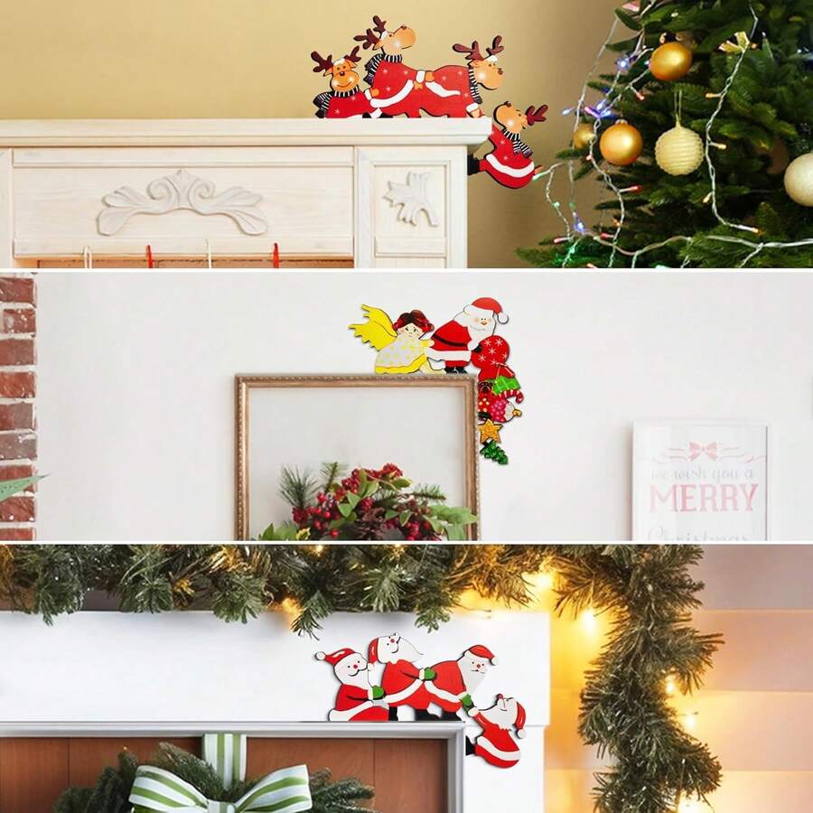 1pc Christmas Decoration, Christmas Ornament, Christmas Reindeer, Santa Claus, Angel With Elder, Holiday Costume, Christmas Holiday, Gift Home Decor Christmas Decorations Room Decor Winter