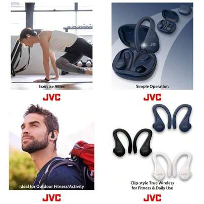 Sport True - Auriculares inalmbricos Ligeros, compactos, batera de Larga duracin hasta 30 Horas, Sonido con Controlador de imn de neodimio, Resistencia al Agua IPX5 - HAEC25TA Azul