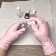 100只/包 一次性粉色丁腈手套，不含乳胶，不含粉末，经久耐用。适用于家庭、厨房清洁、DIY、户外旅行和轻型作业。防水耐用（无包装盒） - 淺粉色 - 查看 6