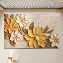 1/3 Stück rutschfeste, saugfähige Badezimmermatte, Silikonmatte, Retro-Muster Badezimmer, U-förmige Toilettenvorlage, saugfähige Fußmatte für das Waschbecken, 2,5 mm Dicke Weihnachtsdekoration Küchenteppich