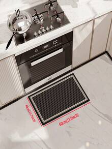 1pc Premium Pattern Textured Silica Gel Kitchen Mat, Cushioned Anti-Fatigue Kitchen Rug, Absorbent Quick Dry Non-Slip Kitchen Floor Mat And Carpet, Simple Silica Gel Soft Rubber Mat, Suitable For Kitchen, Bathroom, Laundry Room, Entryway - Multicolor - View 12