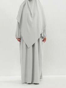 2 Stücke/Set Khimar Abaya, geeignet für den täglichen Gebrauch und Gebet von Frauen, langes Gewand, muslimische islamische Kleidung, geeignet für alle Jahreszeiten - Verschiedenfarbig - Übersicht 1
