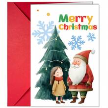 Zestaw 5 kreatywnych kartek świątecznych i kopert, eleganckie kartki świąteczne jako dekoracja na prezenty