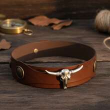 Toquilla Cintilla Adorno Banda Para Sombreros Vaqueros Taurina Hombre Mujer - Marrón Chocolate - Ver 2