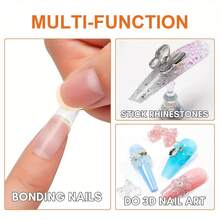 NOCIS 100g Clear Builder Gel For 3D Nail Sculpting, Carving & Rhinestone Art - Professional & Home Use, Odorless /LED Curable, Non-Stick Soak-Off Gel Polish, Strong Bonding For Nail Extensions, Acrylics, Sensitive Beige - 無色 - 查看 6