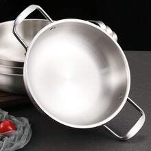 Zestaw garnków wojskowych w stylu koreańskim, srebrny garnek, koreański garnek do ramenu, garnek do zupy ze stali nierdzewnej, garnek do makaronu, garnek do owoców morza, odpowiedni do kuchenek indukcyjnych, garnek do makaronu instant, garnek do gotowania na gorąco - Prawdziwy kolor - Zobacz 4