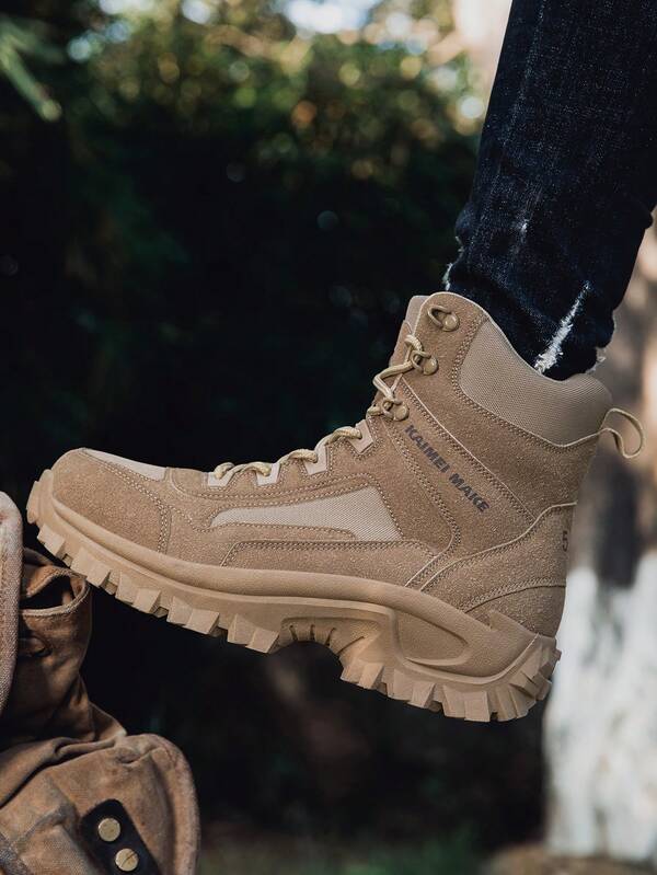 Męskie buty trekkingowe na pustynię 2025, nowe, oddychające, antypoślizgowe i antypoślizgowe, ultralekkie, wysokie buty bojowe, męskie buty trekkingowe na kemping w kolorze czarnym, oddychające, wygodne buty trekkingowe, buty bojowe do treningu, ultralekkie, zimowe, taktyczne buty bojowe, wodoodporne buty sportowe sił specjalnych, buty trekkingowe do kostki, męskie, rozmiar 39-47