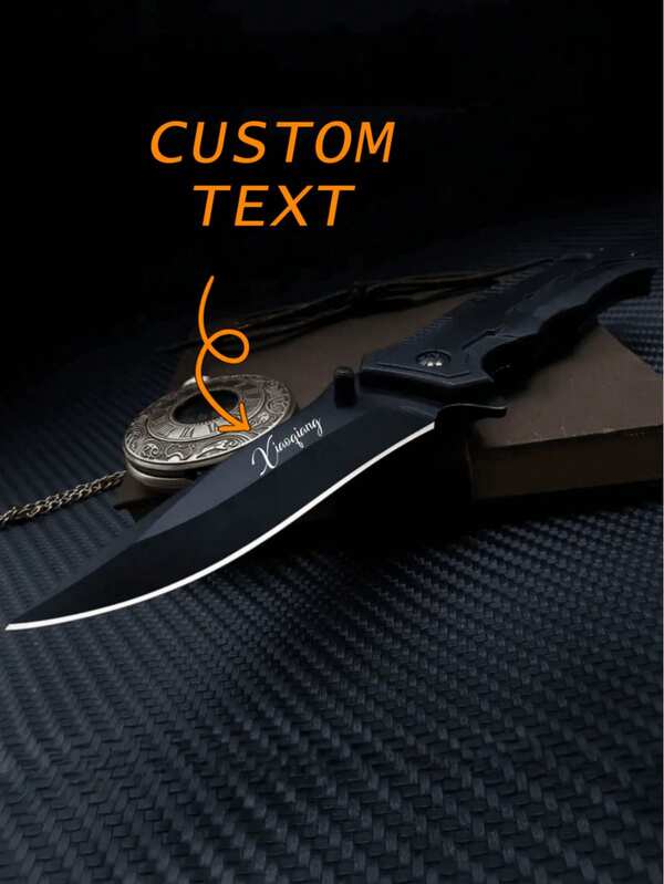 1pc,2pcs.Customizable Pocket Knife For Men/Women, EDC Knife With Clip, Emergency Glass Breaker, Serrated Edge Cool Pocket Knife For Outdoor Survival, Camping, Hunting