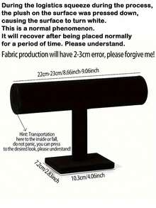 1 قطعة حامل سوار ذو حاجز على شكل حرف T من الأحمر الأنيق، حامل مجوهرات للمكتب، هدية عيد الأم، مناسب لحالات العرض للتجزئة، لا يحتاج إلى كهرباء، قاعدة بلاستيكية قوية، مثالي لعرض القلائد والأساور والساعات، حامل ساعات مخملي، سطح مخملي ناعم، منظم مكتبي متعدد الوظائف، لا يعمل بالكهرباء - مناسب أيضًا لأنواع أخرى من برج المجوهرات البيضاوي - متعدد الألوان - مشاهدة 7