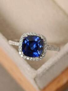 1pc Fashionable Square Shaped Ring For Women