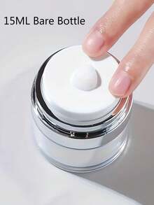 Bow Decor Vacuum Pump Bottle/Jar, Suitable For Creams, Moisturizers, Serums, Reusable Acrylic Cosmetic Container With Pump, Transparent, Cosmetic Storage Box - Multicolor - View 6