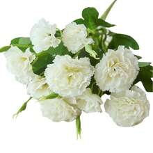 Pink Realistic Artificial Flowers Carnation Fake For Photo Props Family Party Home Decoration Bridal Wedding Bouquet Decoration - A - 查看 7