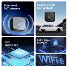 2-In-1 Wireless Adapter For CarPlay And Android Auto - AI Smart Box, Compatible With Wired CarPlay Vehicles, Cars, Trucks, SUVs, Plug And Play Type-C/USB, No Battery Required, Zero Latency - Black - View 2