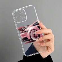 Funda de teléfono a la moda Funda de teléfono: Funda transparente con patrón deportivo en la parte trasera Impresión UV para iPhone 16/ 16Plus/ 16Pro/ 16ProMax 13/ 13Pro/ 13ProMax 12/ 12Pro/ 12ProMax 11/ 11Pro/ 11Pro Max 7/ 8 X/ xs Diseño para chicas mujeres TPU suave a prueba de golpes más protectora y femenina - 1 pieza - Ver 3