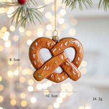 Christmas Tree Decoration Pendant Creative Gingerbread Color Old Man Biscuit Pendant (1 Piece) - Brown Cookies - View 1