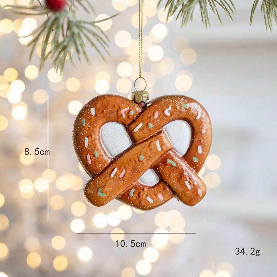 Christmas Tree Decoration Pendant Creative Gingerbread Color Old Man Biscuit Pendant (1 Piece) - Brown Cookies - View 1