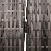 vidaXL Raumteiler Grau 195 x 180 cm Poly-Rattan