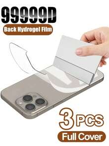 3 件装背面水凝胶膜适用于 17 Air 16 15 11 12 13 14 Pro Max Mini Plus 屏幕保护膜适用于 X XR XS MAX 非玻璃 - 黑色 - 查看 13