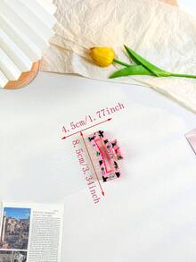 1pc/4pcs Set Elegant Heart Shaped Hair Clips, Cute Plastic Hair Accessories With Hollow Design, Mixed Color Printing, Gift For Women On Valentine's Day Hair Claw Claw Clips Hair Jaw Clip Hair Clamps - Mixed Colors - View 2