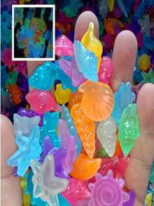 50/100/200pcs Mini Glow-In-The-Dark Resin Aquarium Decorative Stones, Ocean Elements, Beach Party, Compact High-Brightness Multicolor Fish Tank Landscape Lighting Stones, Long-Lasting Luminous Stones, Christmas Gift, Suitable For Various Environments