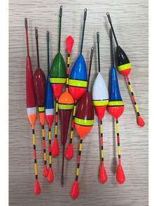10pcs Colorful Fishing Floats - Mixed Sizes, High Buoyancy Foam Floats With Long Tail Design For Enhanced Stability And Control - Multicolor - View 5