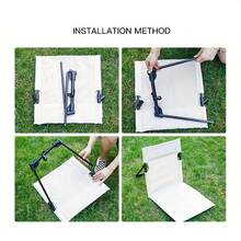 便携式折叠沙滩椅，配有柔软的坐垫和靠背 - 轻便的户外休闲椅，适用于露营、花园、野餐和户外活动 - 采用耐用的牛津布面料和铝合金框架，便于携带，是万圣节和圣诞节的完美礼物，可折叠沙滩椅、露营椅、花园休闲椅，结构坚固 - 彩色 - 查看 8