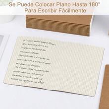 Paquete de 12 Cuaderno A5 de Dibujo Libretas de Notas de Kraft Bloc de Notas A5 para Dibujar, 60 Pginas/ 30 Hojas para Nios, Estudiantes y Oficina Cuadriculado - Cuadriculado - Ver 6