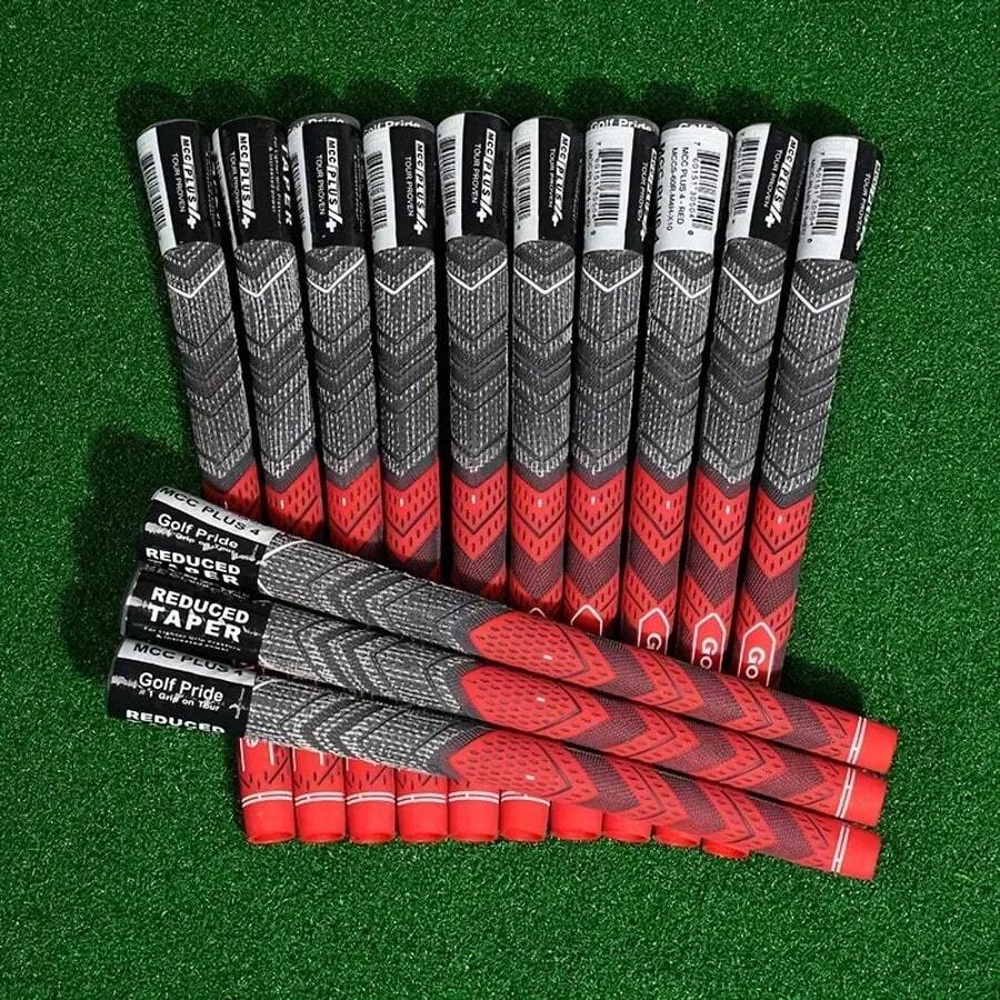 PRIDE Golf Grip MCC Plus4 Gray Blue Green Orange Red Standard Midsize Grip - Set Of 13 - #1 Hybrid Grip In Golf! - 紅色 - 查看 1