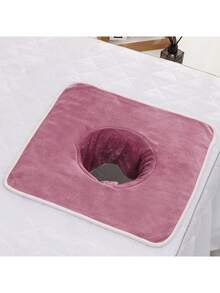 TOEDO Thicened Velvet SPA Towel With Hole Square 35x35cm Beauty SPA Massage Table Planking Face Towel Salon Bedside Hole Towel Bed Bandana - Multicolor - View 9