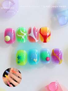 XEIJAYI Frame Bottle Glass Sugar Paper 8-Color Set -- Popular Nail Art Colorful Candy 8-Color Gel Polish Fashion LED Glossy Nail Art Salon Women'S Nail Art Tools Fashion Solid Color Gel Salon Solid Color Art - Nhiều màu - Xem 4