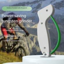 1PC Portable Outdoor Knife Sharpener With Ergonomic PP Handle (Random Color), Efficient Tungsten Grinding Tool For Camping, Hiking, And Picnics To Keep Knives Sharp