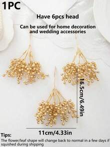 1/3pcs Artificial Christmas Beads Christmas Stems Fake Plants Flower Bouquet For Home Decor, Wedding Decor, Garland Christmas, Room Decor, Balcony Decor, Kitchen, Dining Room, Bedroom Decor, Living Room Decor, Party Decorations, Halloween Decor, Christmas Decorations, Christmas Crafts, Birthday Party, Christmas Table Decorations, House Decor, Christmas Gifts Pumpkin Vase Outdoor Garden Decor