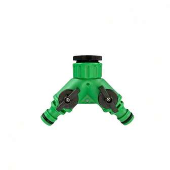 1/3pcs Universal Plastic Garden Hose Y-Connector Set, Includes Shut-Off Valve, 1/2" & 3/4" Threaded Faucet Adapters, Quick Connect Couplings And Water Distribution Accessories