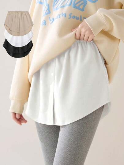 1 Peça Extensor de Cintura Elástica para Mulheres, Acessório de Saia, Extensor de Bainha Falsa Ajustável com Camadas, Usado para Cobrir o Bumbum com Moletom ou Camiseta no Outono, Halloween