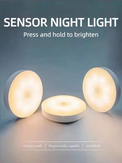 Pieces Of Warm White/Cold Wit Motion Sensing Night Lights Adjustable Brightness, Automatic On/Off, Perfect Bedside, Staircases, Under Cabinets Wardrobes, Bedroom view 10