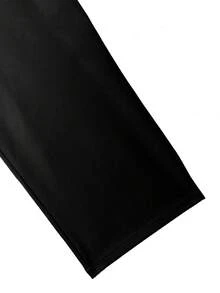 Men's Autumn Suit Pants, Fashionable Casual Straight Leg Trousers, Loose Minimalist Style, Solid Color Wrinkle-Resistant Straight Leg Pants - Black - View 6