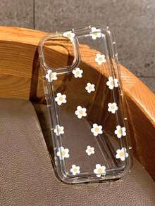 1pc Transparent Protective Soft Case With Floral Pattern Painting, Shockproof Phone Case Compatible With IPhone 11/12/13/14/15/15 Pro/15 Plus/15 Pro Max/7 Plus/8 Plus/X/XS Max/XR/11 Pro/12 Pro/13 Pro/14 Pro/12 Mini/13 Mini/11 Pro Max/12 Pro Max/13 Pro Max/14 Pro Max/14 Plus/6/6S/6 Plus/7/8/SE - 無色 - 查看 2