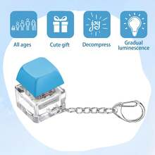 Silent Clicky Fidget Keychain Toy, Portable Stress Relief Press Keycap For Anxiety & Focus Improvement, Mini EDC Gadget For Office Desk, School Study, Ideal Gift For Tech Lovers & Gamers