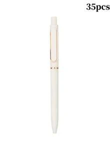 1-80pcs Customized Retractable Ballpoint Pens, 0.5mm Fine Tip, Black Ink, Suitable For Diary, Office And Other Stationery - Multi-Color Combinations, Smooth Writing, Essential For Diary, Durable Plastic Barrel, Writing Tool - Multicolor - View 28