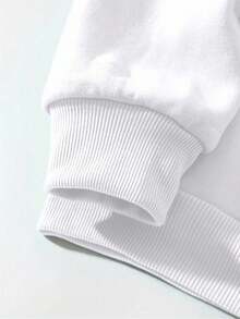 Sudadera con capucha y bolsillo, estampado Mariposas Hoodie mujer - Blanco - Ver 4