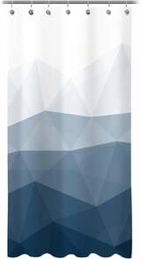 Popular Ombre Blue Fabric Contemporary Shower Curtains For Bathroom Dcor - Blue - View 4