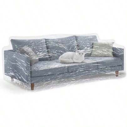 KEBE Clear Thicker Couch Cover For Pets Heavy Duty Waterproof Plastic Shield Cat Dog Scratch Proof Protector NonSlip Sofa Slipover For Storage And Moving