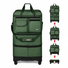 NEW YORK XPRESS 36" Collapsible Suitcases With Wheels,Expandable Foldable Luggage Bag With Hardshell Base Case,Large Capacity Rolling Travel Bag For Home Storage&Trip - 綠色 - 查看 1