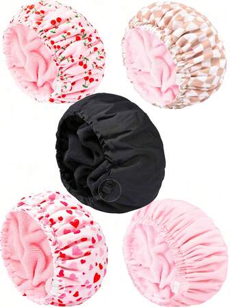 1pc Adjustable Plush Shower Cap, Waterproof Polyester Absorbent Microfiber 3-In-1 Hair Drying Cap,Travel Essentials,Travel Essential,Hairstyle,Hairdressing,Hair,Travel,Hair Products,Hair Tools,Hair Stuff,Barber,Barber Accessories,Barbershop,Hairdressing Equipment