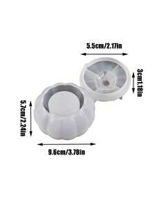 Bộ 2 khuôn silicon hình quả bí ngô Halloween, chân nến bí ngô thủ công DIY, hộp đựng, khuôn đúc nhựa Epoxy, quà tặng ngày lễ, khuôn thạch cao bê tông xi măng trang trí nhà cửa - trắng - Xem 12