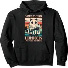 I Found This Humerus I'm Not Kitten - Funny Cat Halloween Pullover Hoodie - Black 30 - View 1