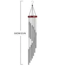 Outdoor Rainbow/Gold/Silver Wind Chimes, Multiple Colors Available - Metal Tube Tone Wind Chimes, Suitable For Outdoor Use, Suitable For Garden Terrace Balcony And Home Decoration - 銀色 - 查看 6